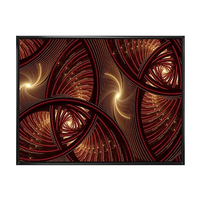 Toile « Brown Symmetrical Fractal Pattern »