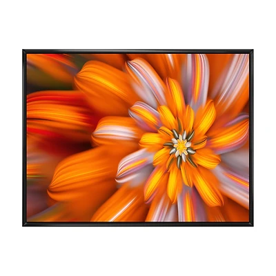 Massive Orange Fractal Flower Canvas Art Print
