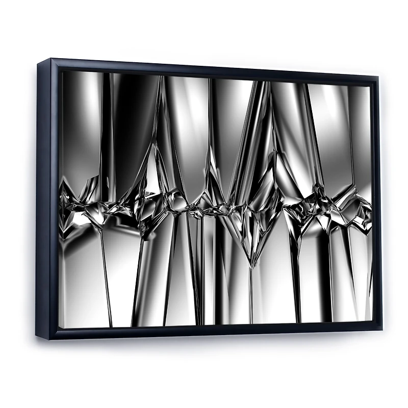Black White Crystal Background Canvas Wall Art Print