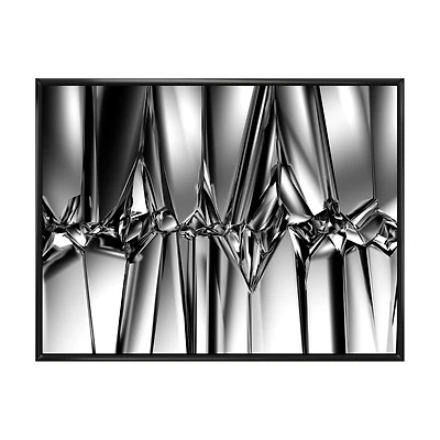 Toile imprimée « Black White Crystal Background »