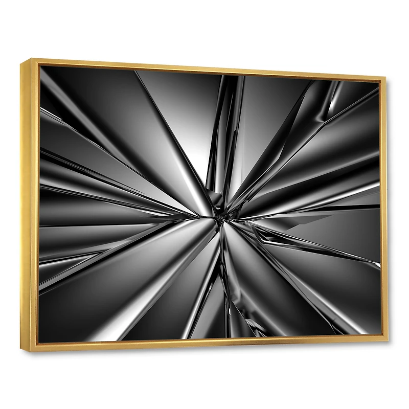 Futuristic Crystal Background  Canvas Art Print