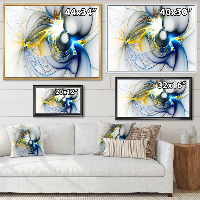 Shining Multi Colored Plasma Wall Art Canvas