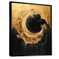 Éclipse lunaire moderne noir et or « Black and Gold Eclipse »