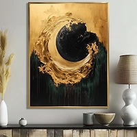 Éclipse lunaire moderne noir et or « Black and Gold Eclipse »