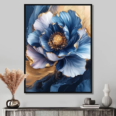 Fleur abstraite élégante « Golden Dream Peony »