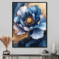 Fleur abstraite élégante « Golden Dream Peony »