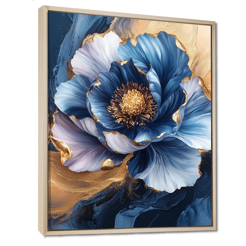 Fleur abstraite élégante « Golden Dream Peony »