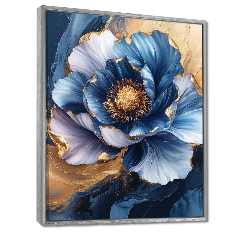 Golden Dream Peony – Elegant Floral Abstract