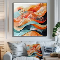 Oceanic Eternity – Coral Abstract Wave Painting