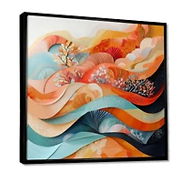 Peinture abstraite de vague corail « Oceanic Eternity »