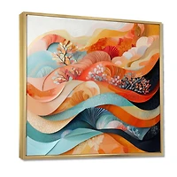 Oceanic Eternity – Coral Abstract Wave Painting