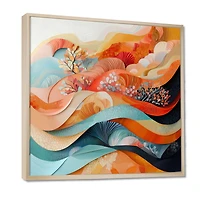 Peinture abstraite de vague corail « Oceanic Eternity »