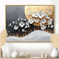 Fleurs sauvages blanches et or « White and Gold Wildflowers »