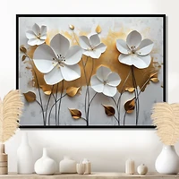 Pure Golden Horizon – Minimal Wildflower Art