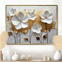 Pure Golden Horizon – Minimal Wildflower Art