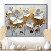 Pure Golden Horizon – Minimal Wildflower Art