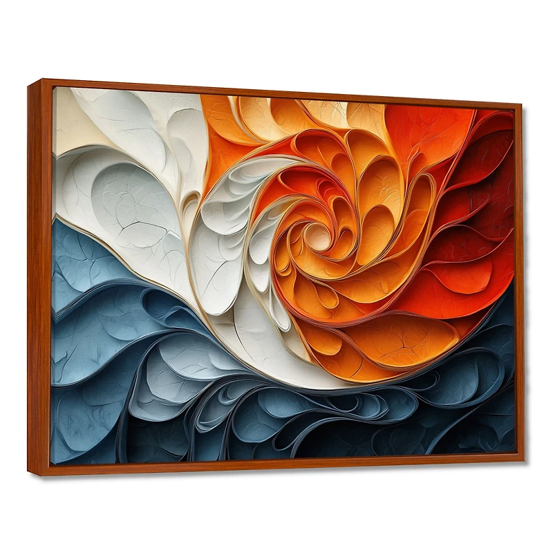 Mouvement abstrait fluide blanc et bleu « White and Blue Fugue »