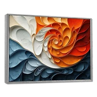 Mouvement abstrait fluide blanc et bleu « White and Blue Fugue »