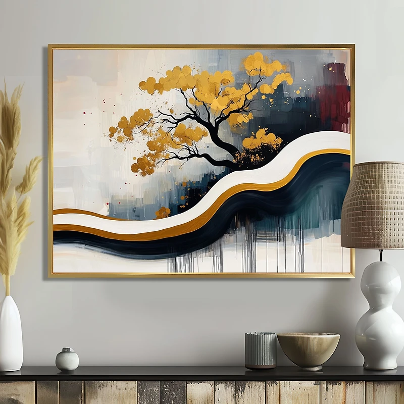 Bonsai Reflections – Zen Abstract Nature Composition