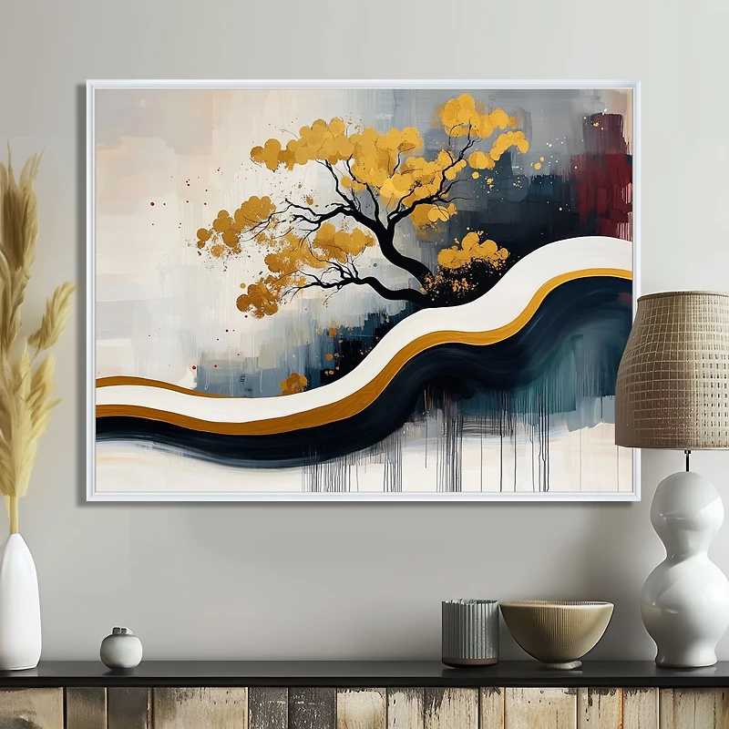Bonsai Reflections – Zen Abstract Nature Composition