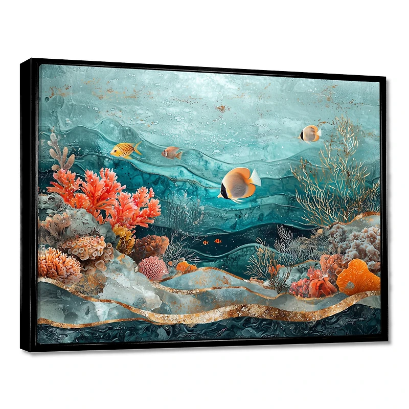 Fleurs de pommier en rivière d’encre jaune « Apple Blossoms Flowing »