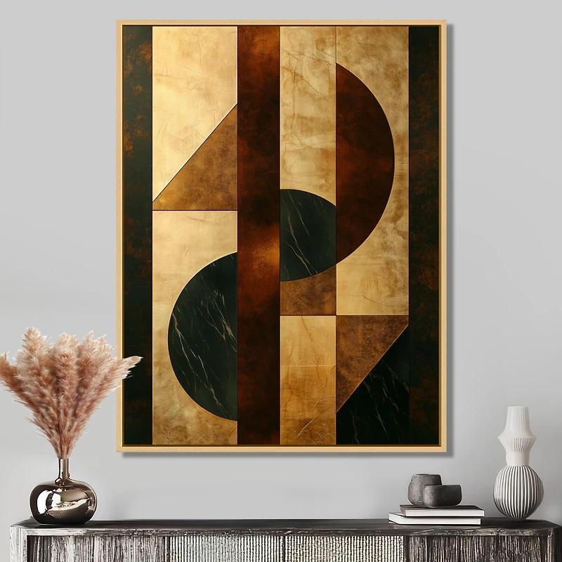 Essential Forms IV – Walnut Geometric Modern Art