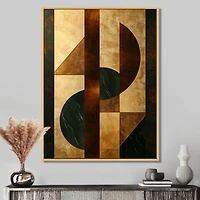 Essential Forms IV – Walnut Geometric Modern Art