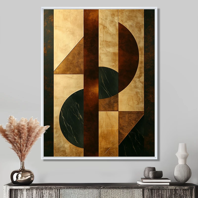 Essential Forms IV – Walnut Geometric Modern Art