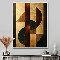 Essential Forms IV – Walnut Geometric Modern Art