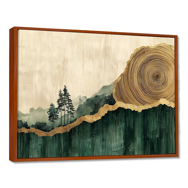 Forest Reflections – Pine Trees and Wooden Slide Art