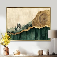 Forest Reflections – Pine Trees and Wooden Slide Art