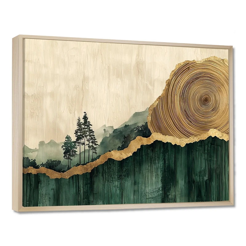 Forest Reflections – Pine Trees and Wooden Slide Art
