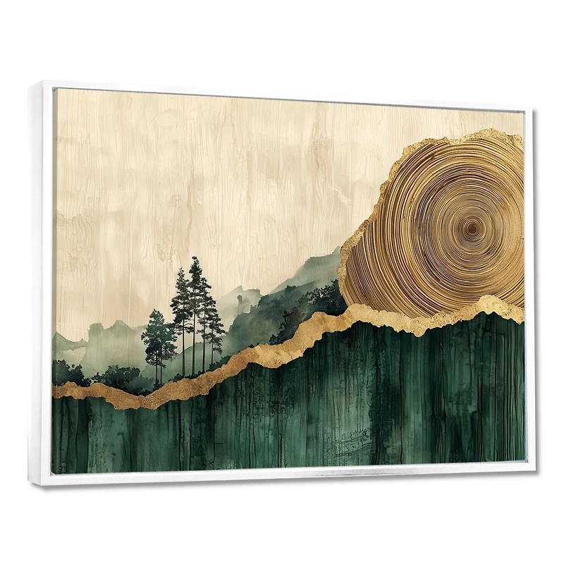 Forest Reflections – Pine Trees and Wooden Slide Art