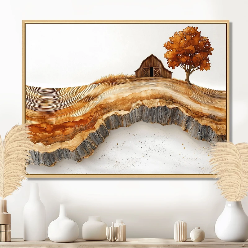 Grange d’automne paysage rustique en bois « Autumn Barn »