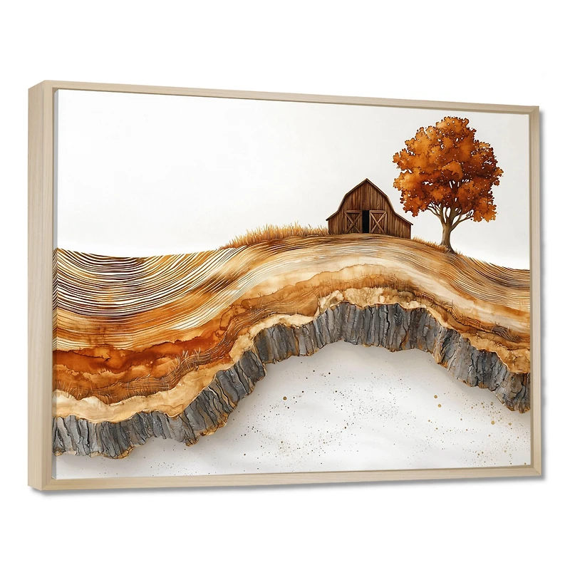 Grange d’automne paysage rustique en bois « Autumn Barn »