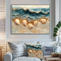 Seashell Serenity – Marbled Beach Abstract