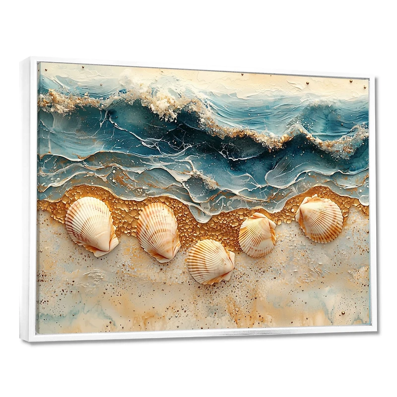 Seashell Serenity – Marbled Beach Abstract