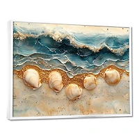 Seashell Serenity – Marbled Beach Abstract