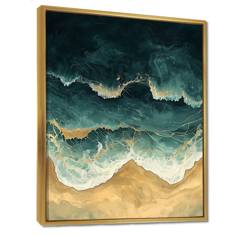 Paysage côtier abstrait aérien « Emerald Beach I »