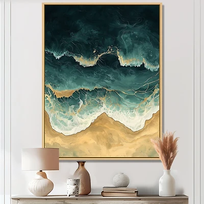 Paysage côtier abstrait aérien « Emerald Beach I »