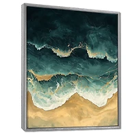 Paysage côtier abstrait aérien « Emerald Beach I »