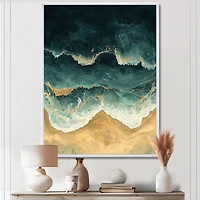 Paysage côtier abstrait aérien « Emerald Beach I »