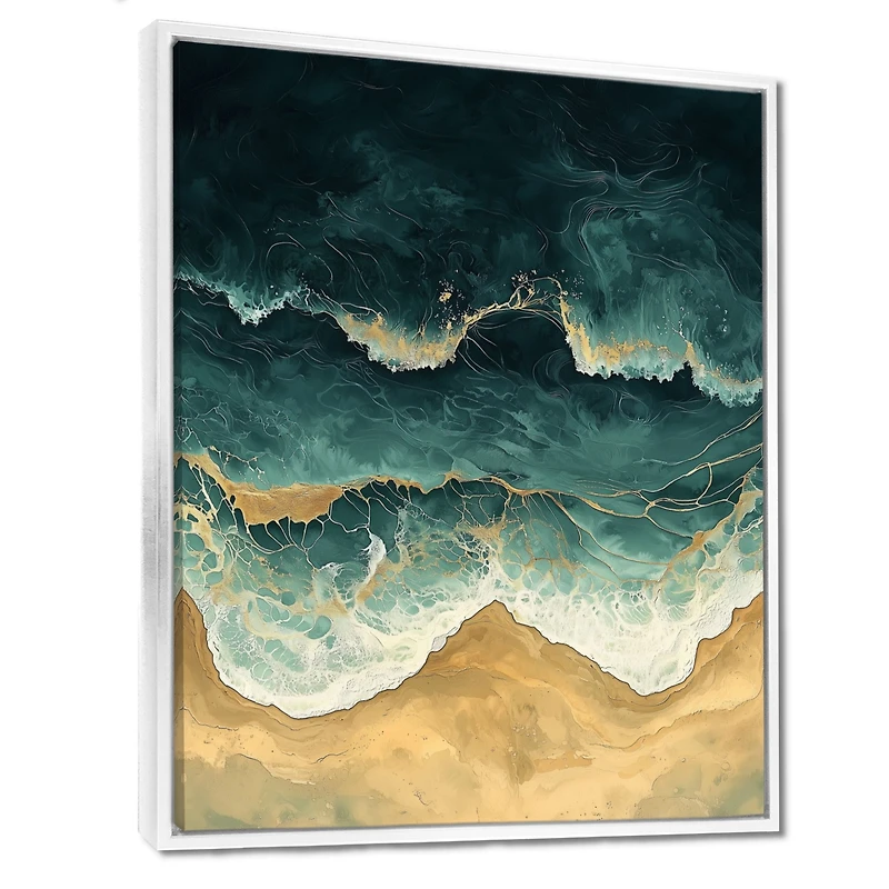 Paysage côtier abstrait aérien « Emerald Beach I »