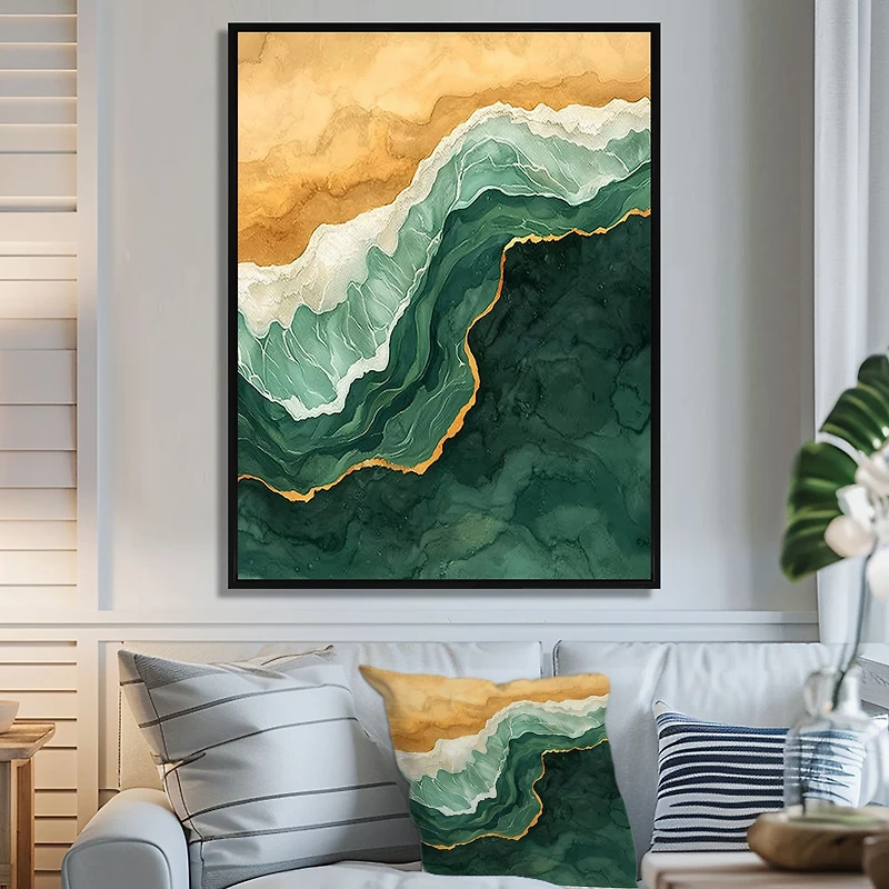 Emerald Coastline – Aerial Seaside Landscape II