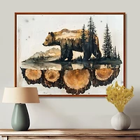 Double Exposure Bear – Reflections in the Lake