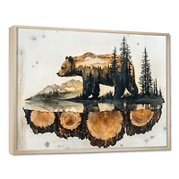 Double Exposure Bear – Reflections in the Lake