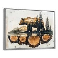 Ours double exposition reflet dans le lac « Double Exposure Bear »
