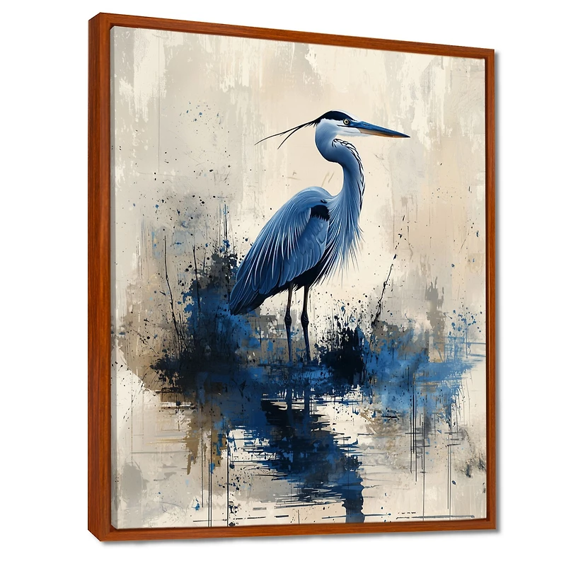 Blue Heron Elegance – Minimalist Nature Artwork