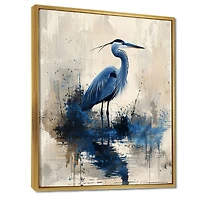Blue Heron Elegance – Minimalist Nature Artwork