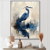 Blue Heron Elegance – Minimalist Nature Artwork